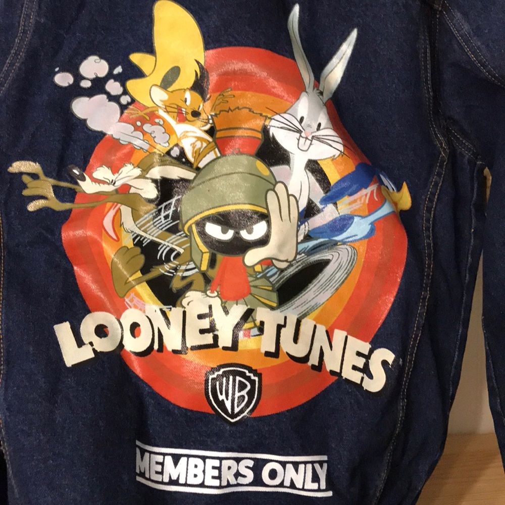 Members Only Denim Looney Tunes Jacket NWT